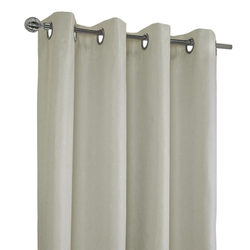 Thermaplus Vigo Blackout Provide Absolute Privacy Cost Cutting Benefits Grommet Curtain Panel Off-white