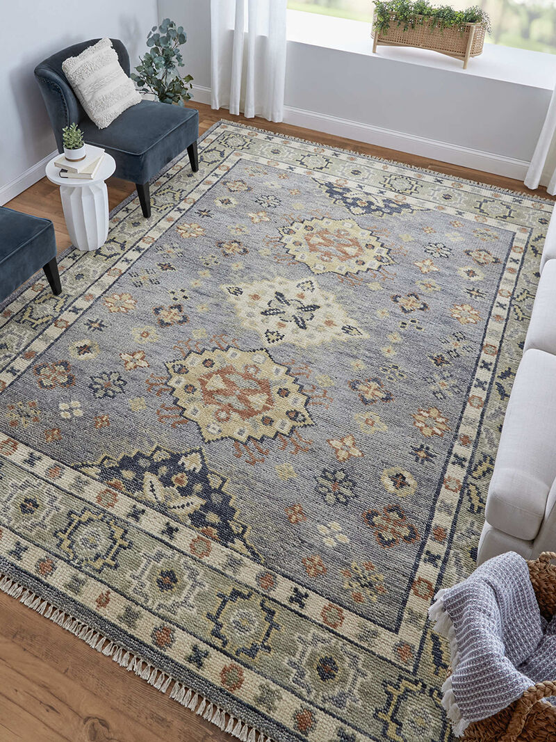 Fillmore 69CIF 3' x 5' Blue/Taupe/Gray Rug