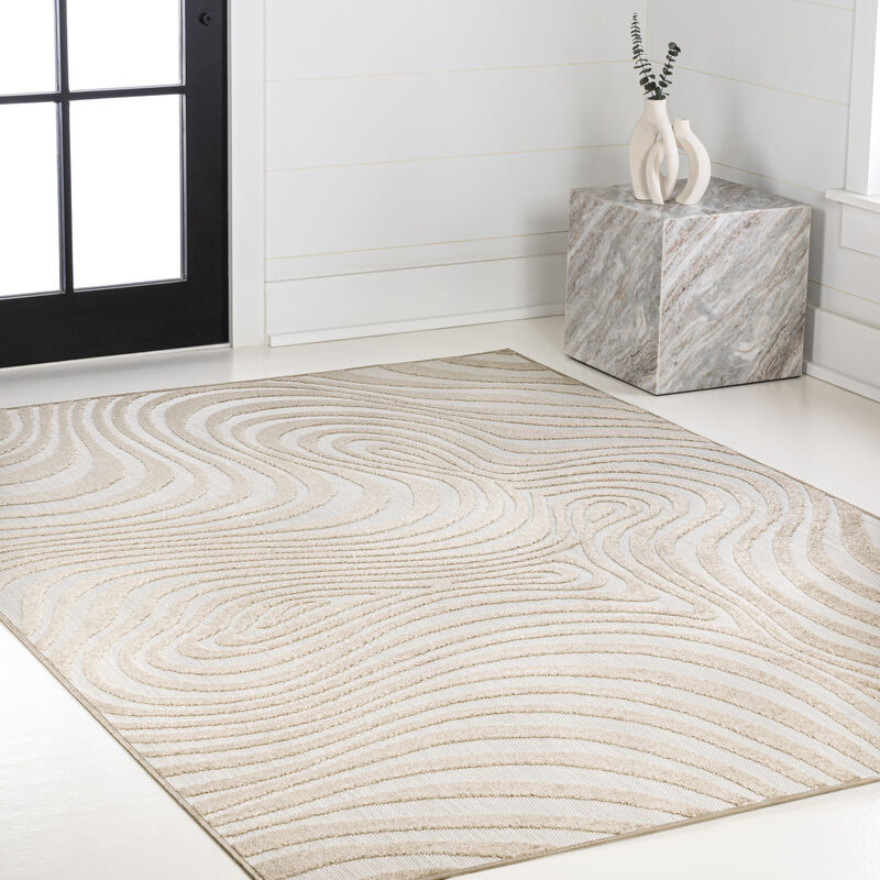 Maribo Abstract Groovy Striped Area Rug