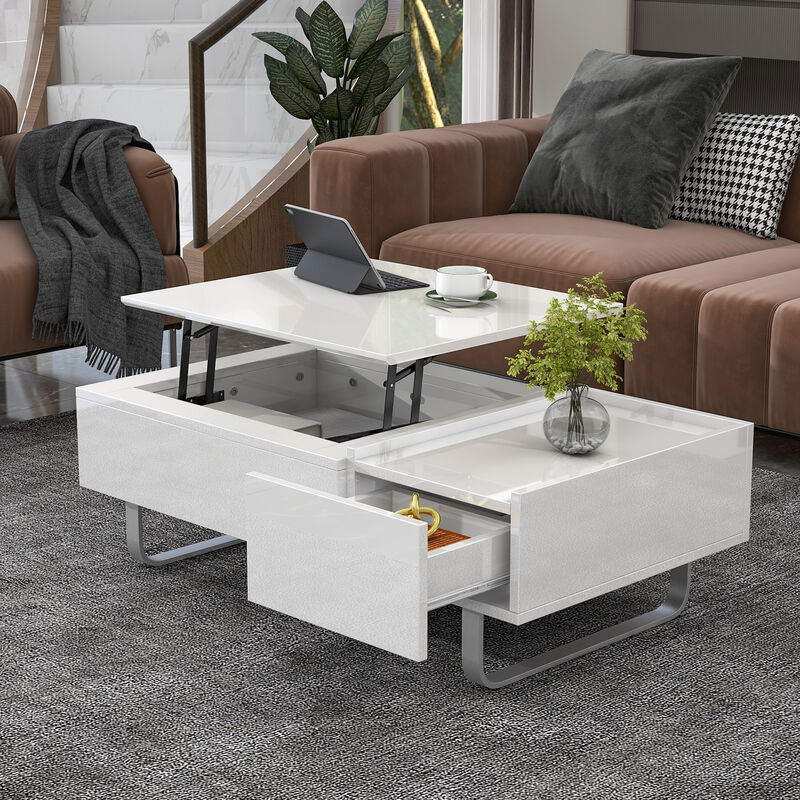 Merax  Contemporary High-gloss Surface Coffee Table