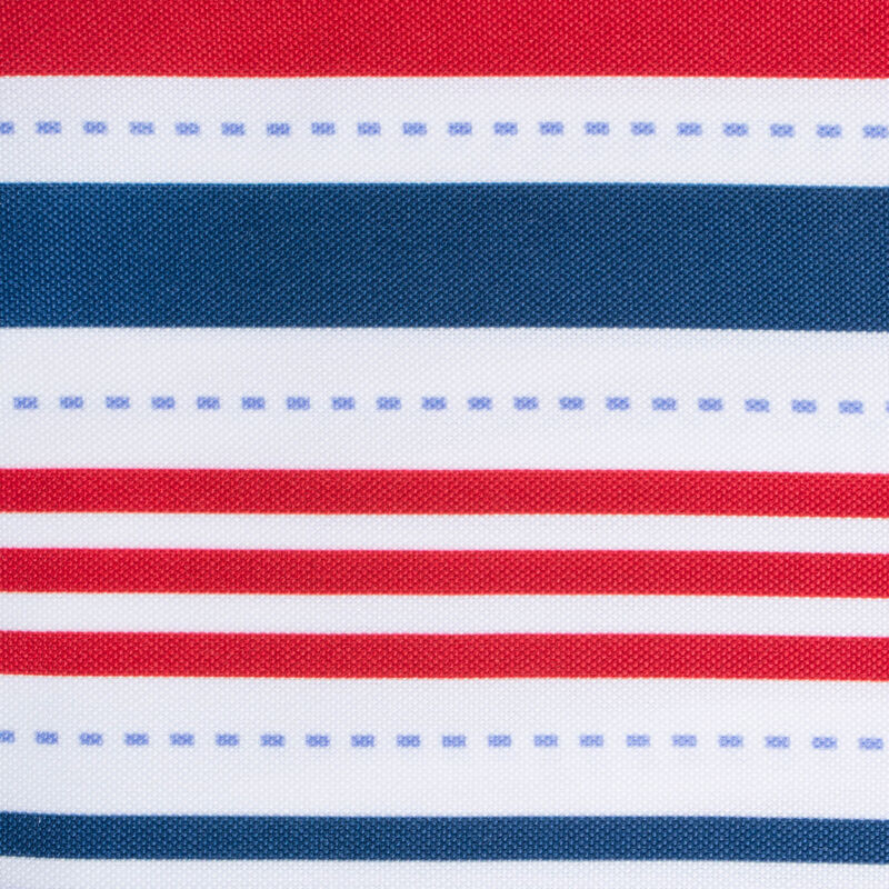 Red and Blue Patriotic Striped Round Tablecloth with Zipper 52�