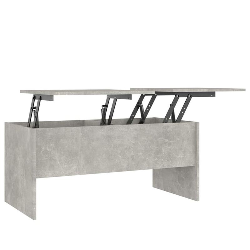 Coffee Table Concrete Gray 40.2"x19.9"x18.3" Engineered Wood