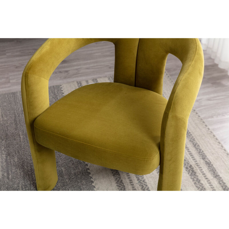Contemporary Designed Fabric Upholstered Accent/Dining Chair /Barrel Side Chairs Kitchen Armchair for Living Room set of 2