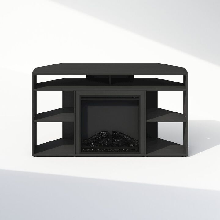 Electric Fireplace Corner TV Stand, Entertainment Center for TV up to 55 Inch