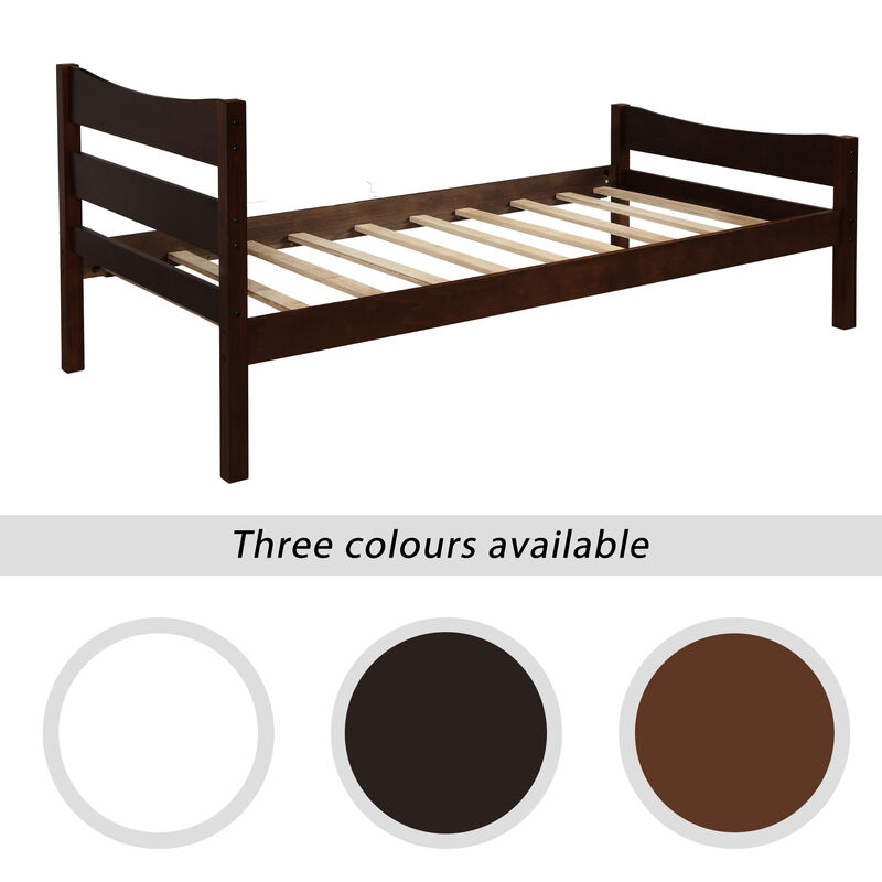 Merax Wood Platform Bed with Headboard and Wooden Slat Support