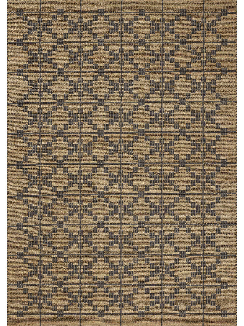 Judy JUD-05 Natural / Graphite 18" x 18" Sample Rug by Chris Loves Julia