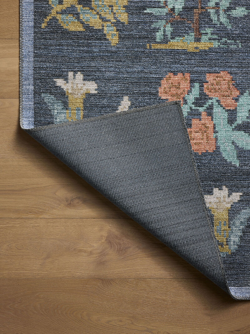 Rosa RSA-03 Navy 2''6" x 7''6" Rug by Rifle Paper Co.