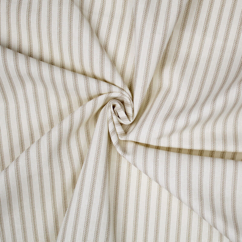 6ix Tailors Fine Linens Cruz Ticking Stripes Taupe/Ivory Decorative Throw Pillows