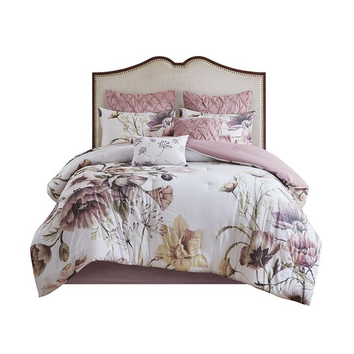 Belen Kox Blush Floral Cotton 8-Piece Comforter Set, Belen Kox