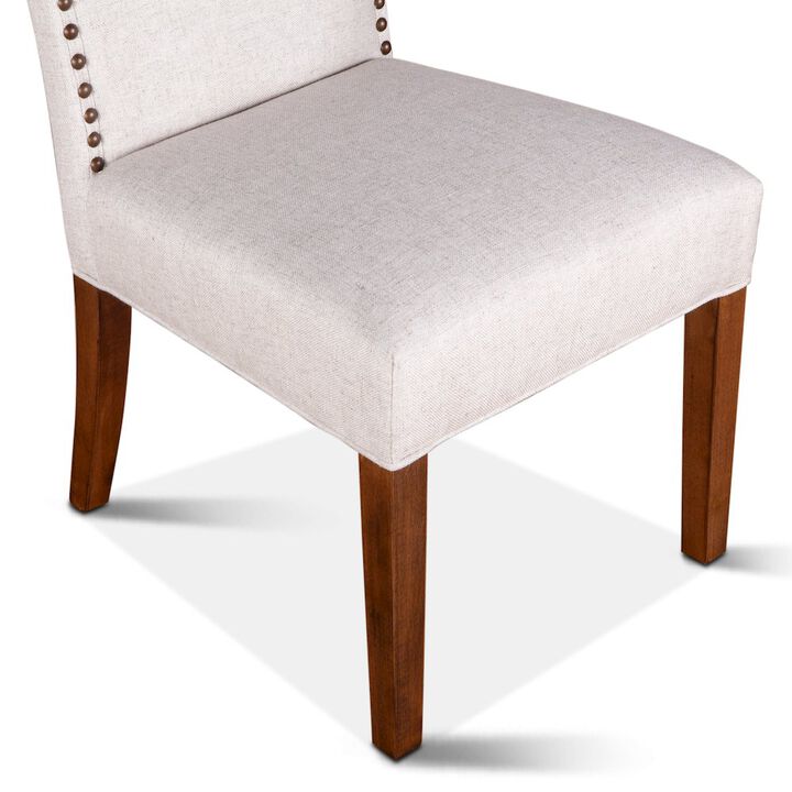 Belen Kox Off-White Linen Dining Chairs, Set of 2, Belen Kox