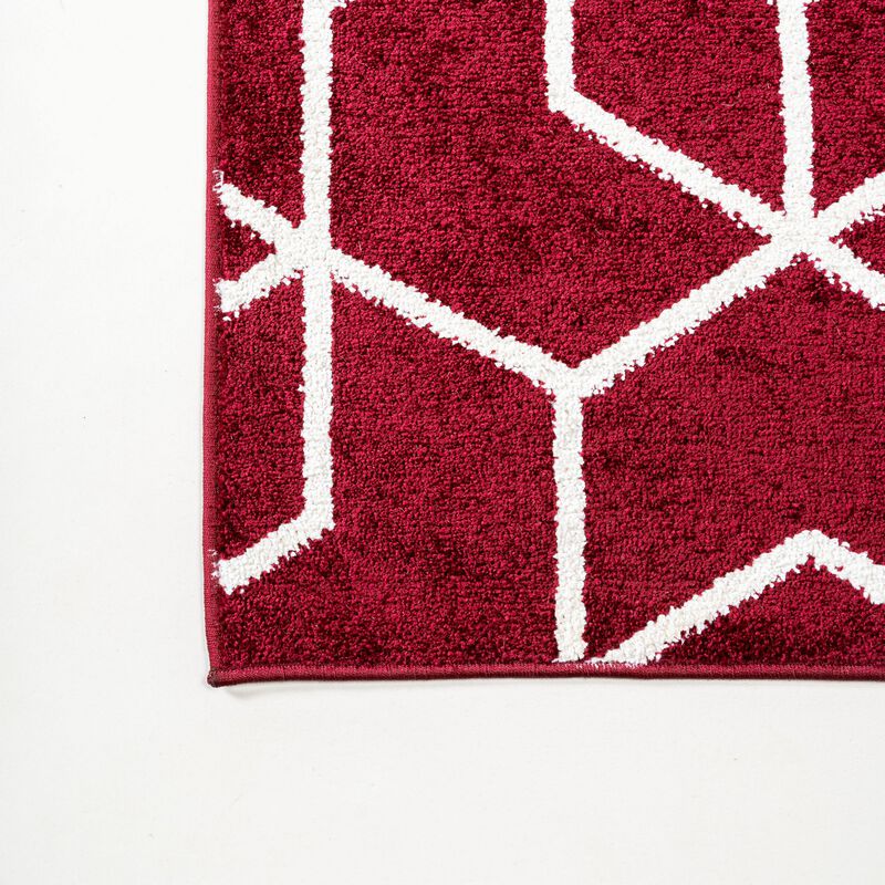 Tumbling Blocks Modern Geometric Area Rug