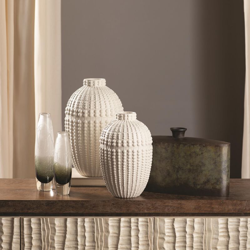 Nail Head Vase White-Small