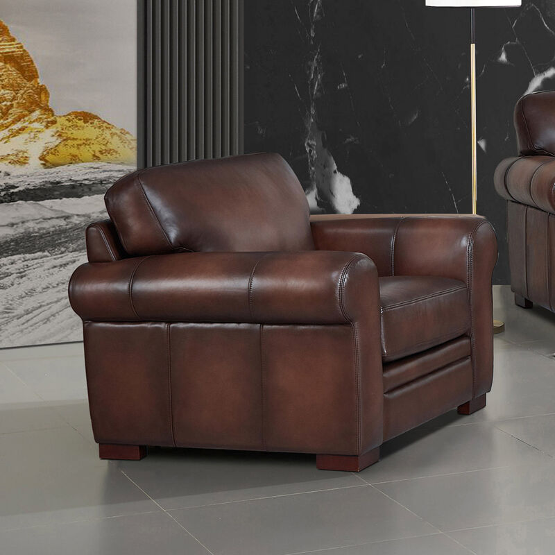Brookfield Top Grain Leather Chair