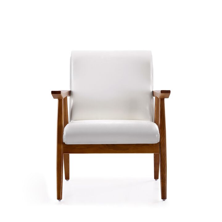 Archduke White Accent Chair