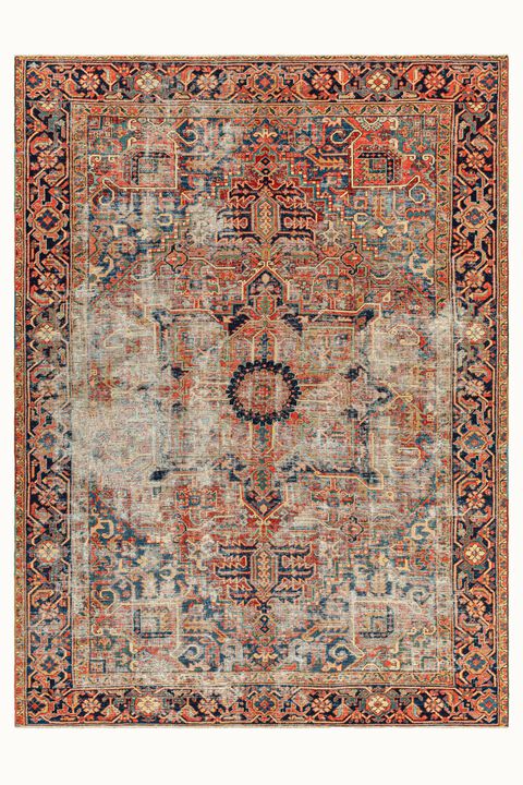 District Loom Antique Persian Heriz area rug-Selina