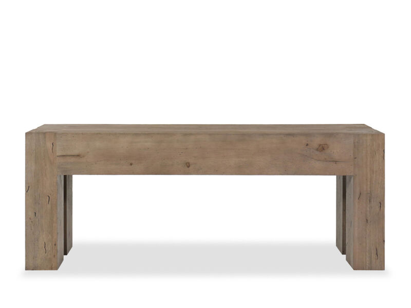 Abaso Console Table in Rustic Wormwood Oak