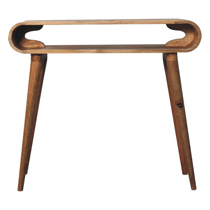 Amaya Chestnut Nordic Style solid wood  Console Table