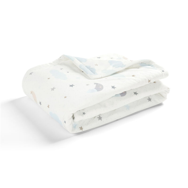 Goodnight Little Moon Reversible Soft & Plush Oversized Blanket Blue/Multi Single 36X50