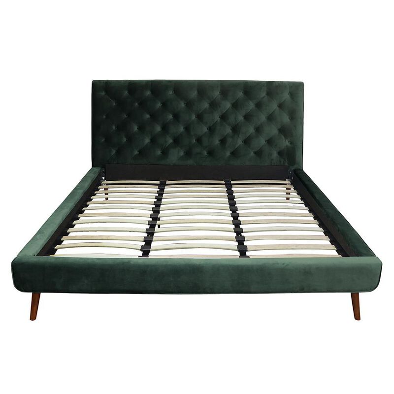Ashcroft Furniture Co Dillon Queen Velvet Platform Bed