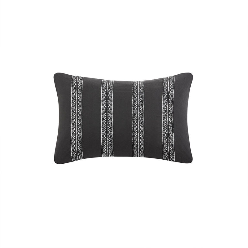 Gracie Mills Modern Geometric 4-Piece Printed Comforter Set with Throw Pillow