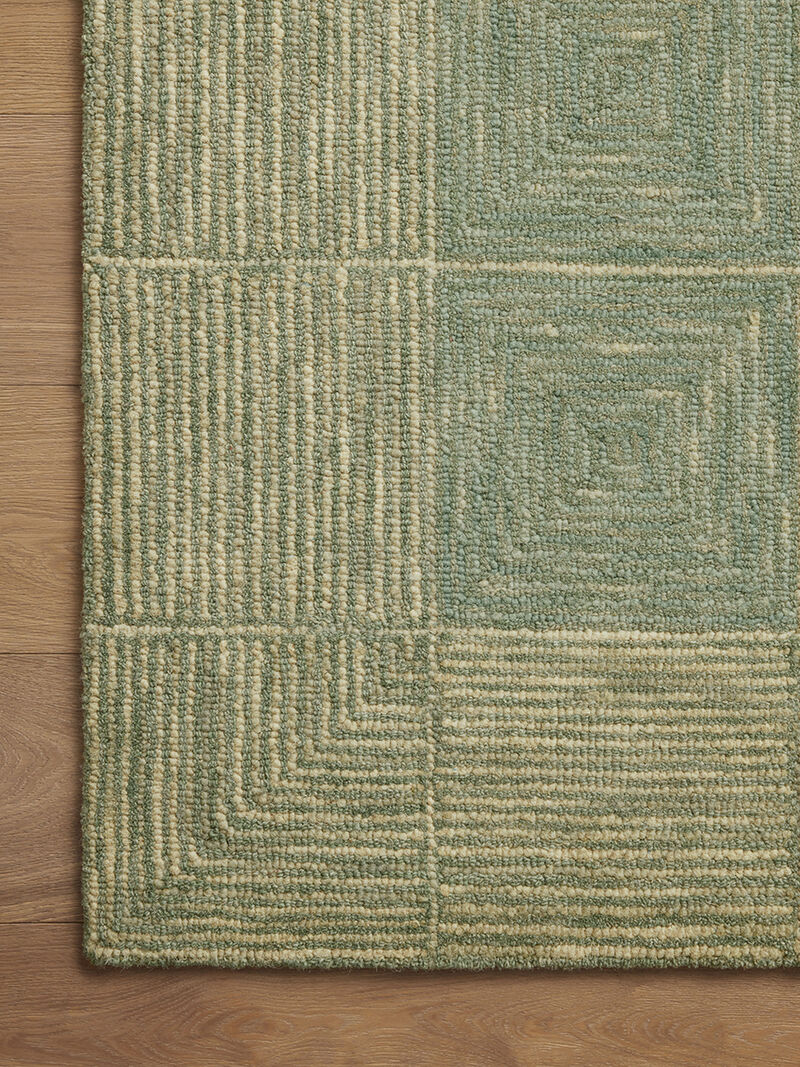 Francis FRA02 Green/Natural 18" x 18" Sample Rug