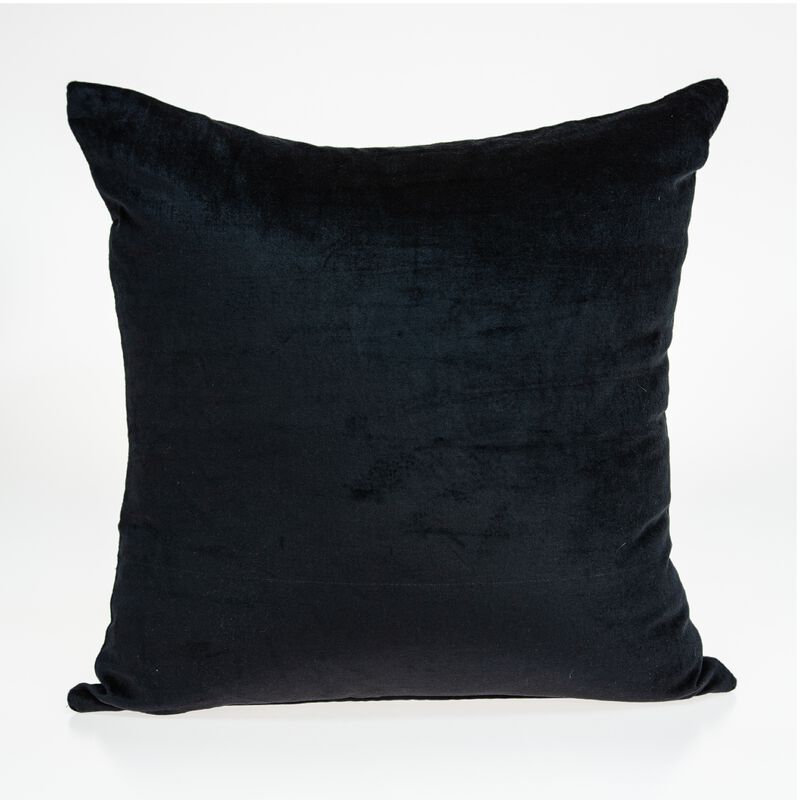 22" Black Solid Throw Pillow