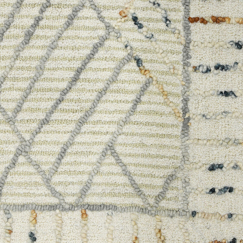 Berlin Drayton Ivory Hand-Hooked Wool Area Rug