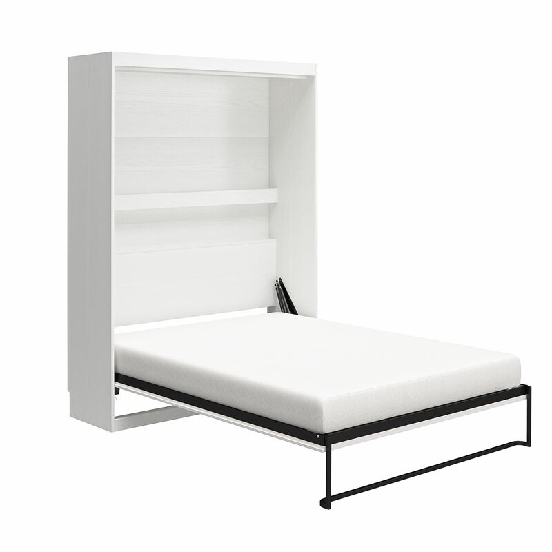 Novogratz Her Majesty Full Size Murphy Bed with 2 Decorative Shelves