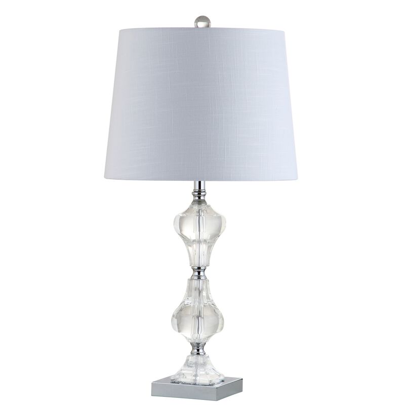 Chloe 26" Crystal LED Table Lamp, Clear