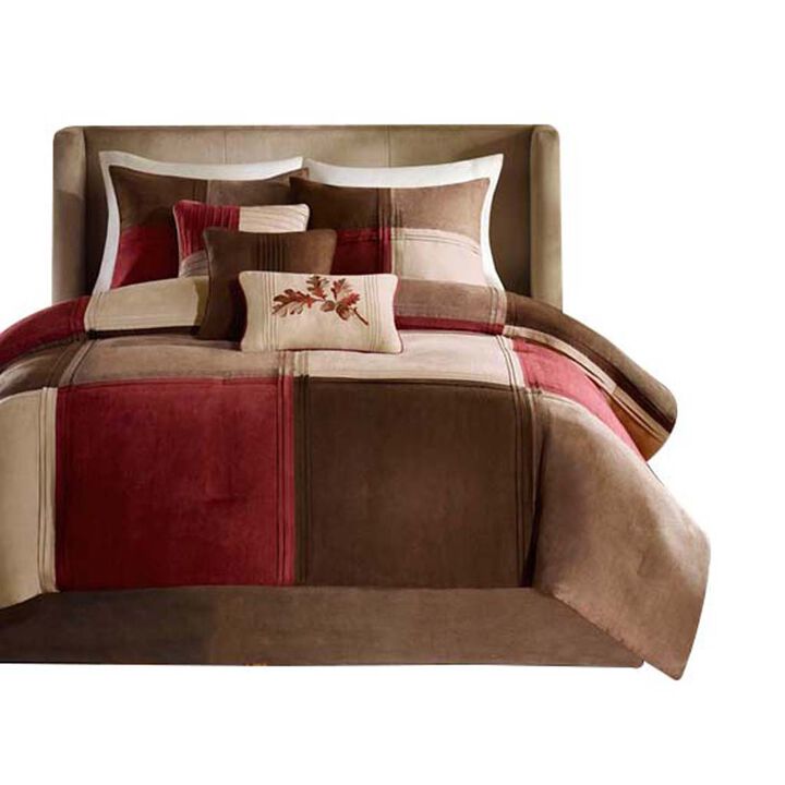 Gracie Mills Florentino 7-Piece Microsuede Comforter Set