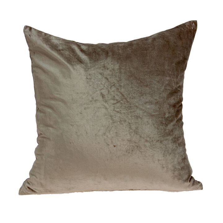 20” Taupe Handloom Throw Pillow