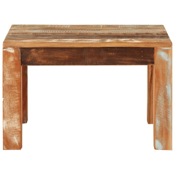 vidaXL Coffee Table 21.7"x21.7"x13.8" Solid Wood Reclaimed