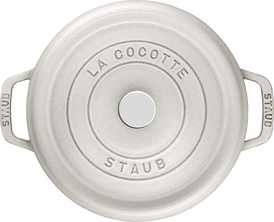 Staub Cast Iron 2.75-qt Round Cocotte - White Truffle