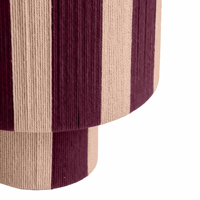 Guinevere Purple and Pink Striped Cotton Table Lamp