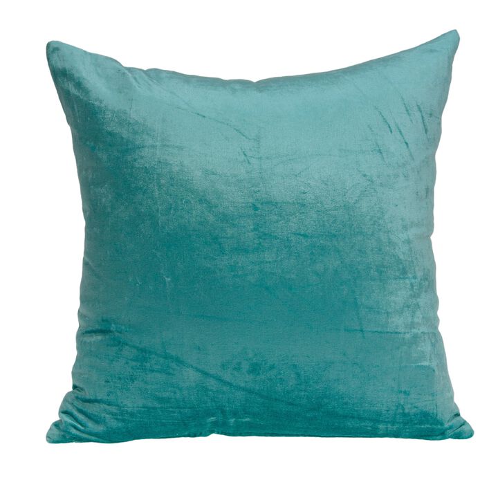 20" Aqua Handloom Throw Pillow