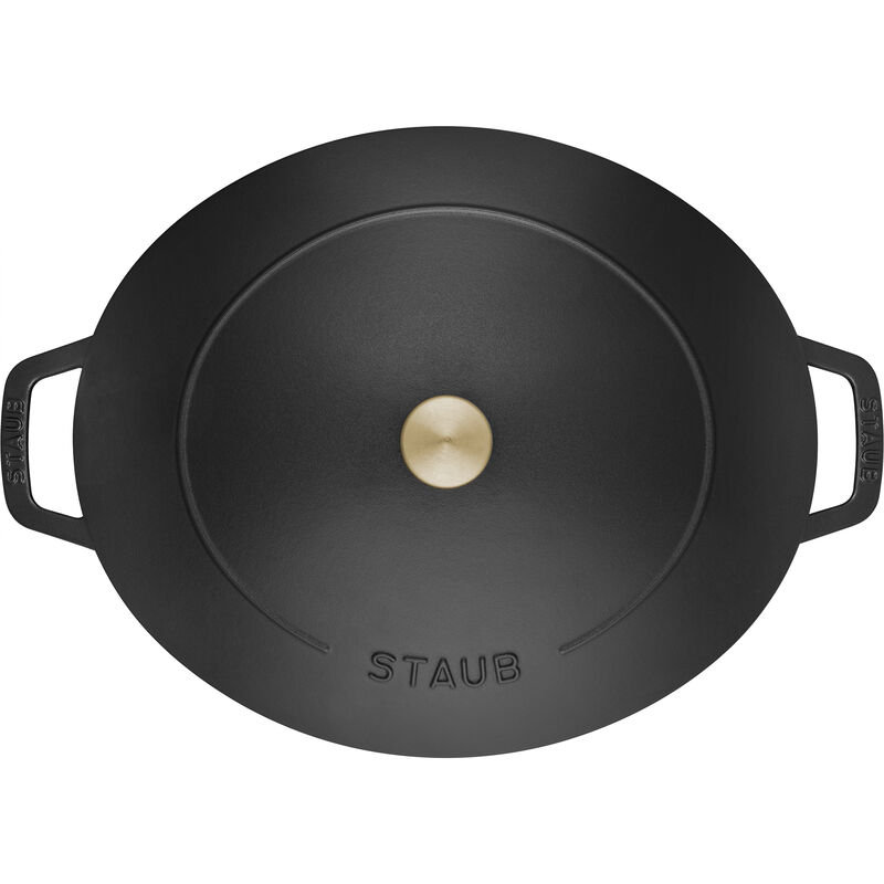 Staub Cast Iron 6.25-qt Shallow Oval Dutch Oven - Citron