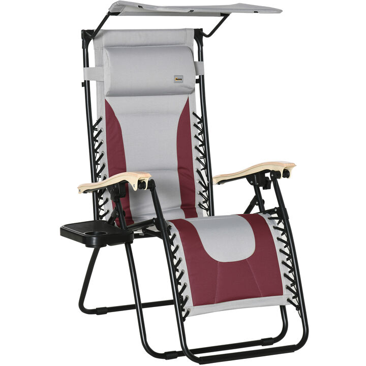 Outdoor Recliner: Zero Gravity Lounger with Canopy for Events