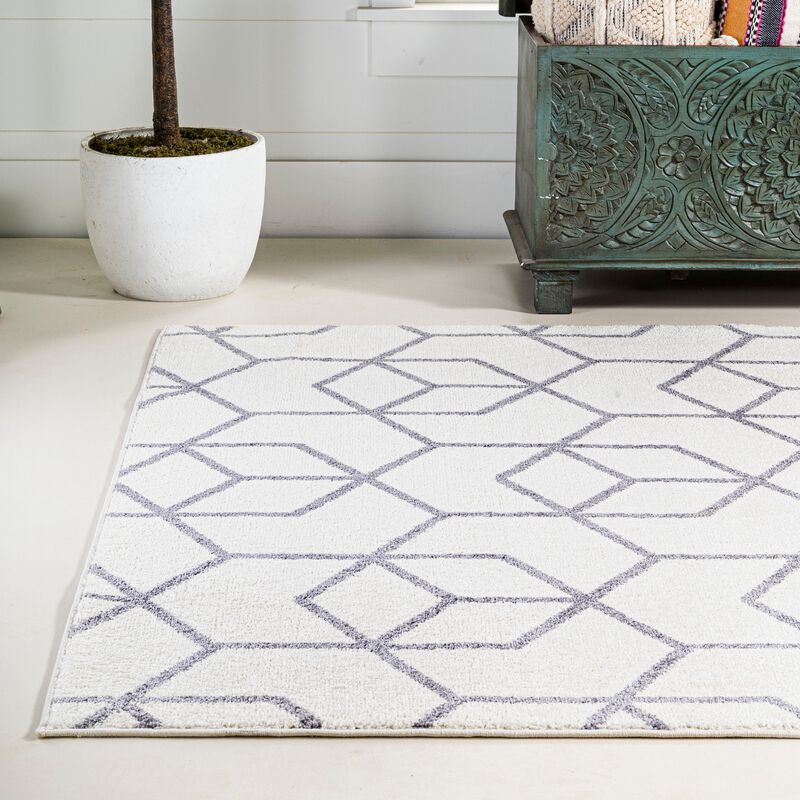 Tumbling Blocks Modern Geometric Area Rug