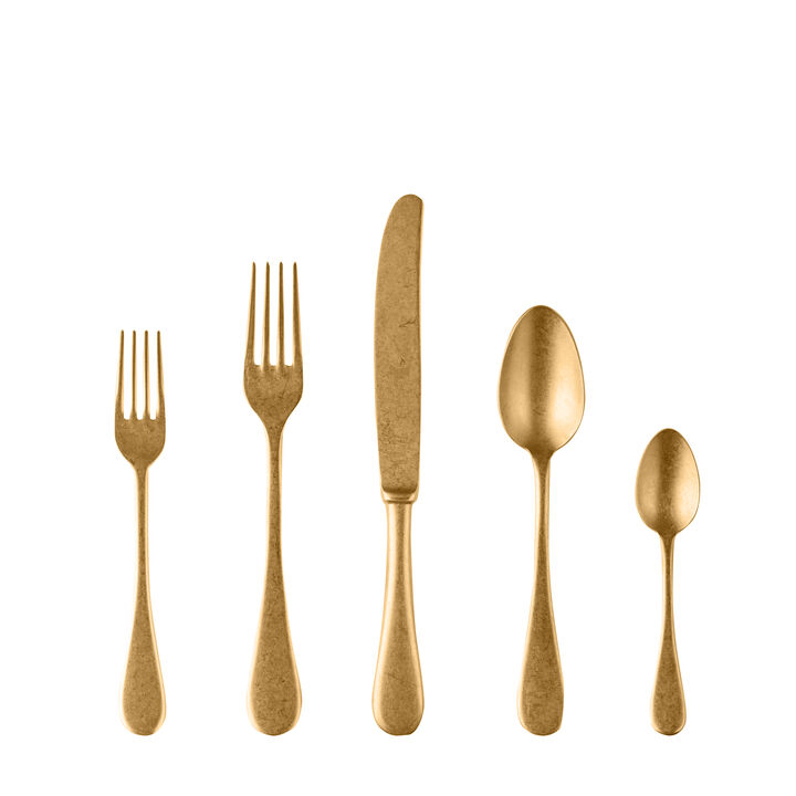 Vintage 20-Piece Flatware Set in Gold