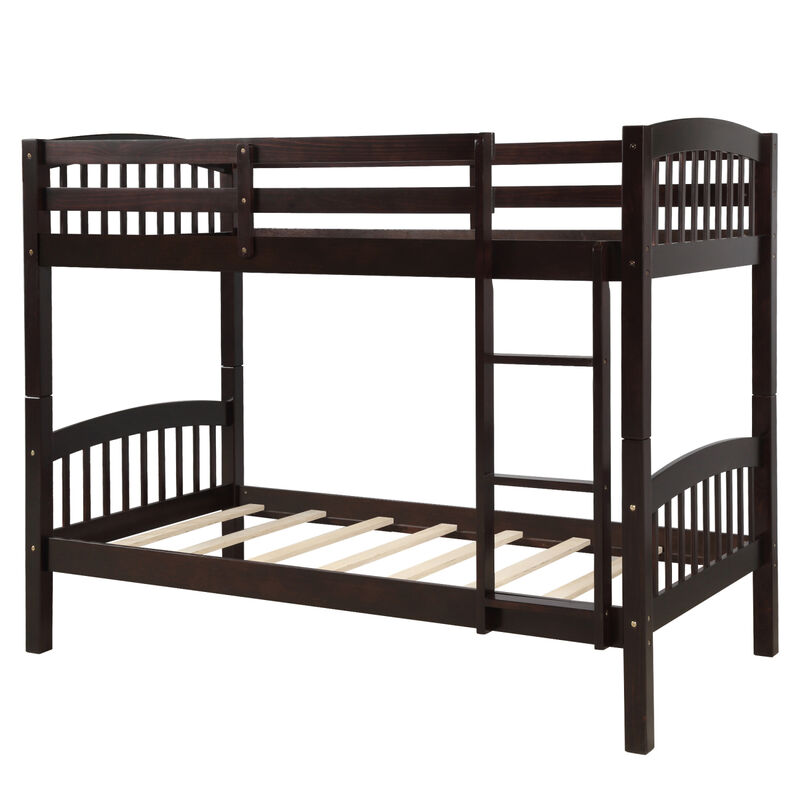 Twin Over Twin Bunk Bed With Ladder