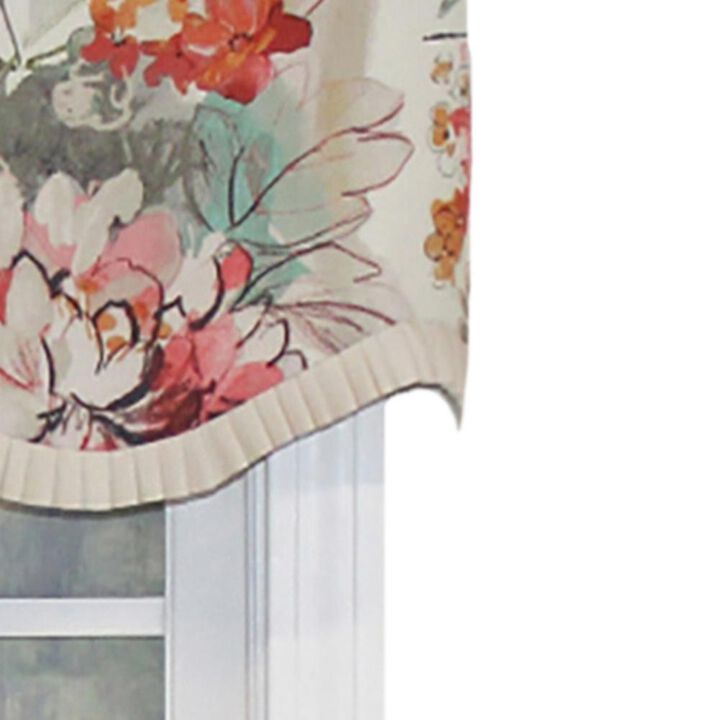 Kira Ruffle Provance 3" Rod Pocket Valance 50" x 16" Multicolor by RLF Home