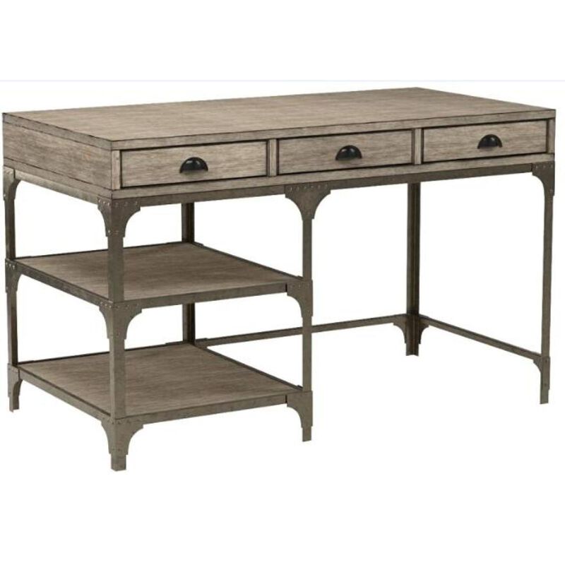 Gorden Desk in Weathered Oak & Silver 92325