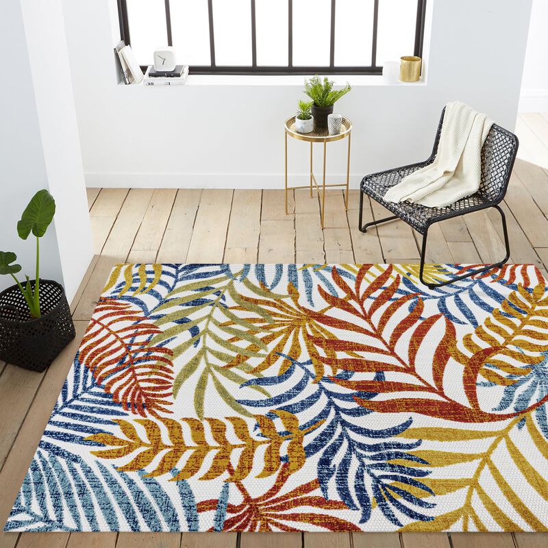 Tropics Palm Leaves Indoor/Outdoor Area Rug