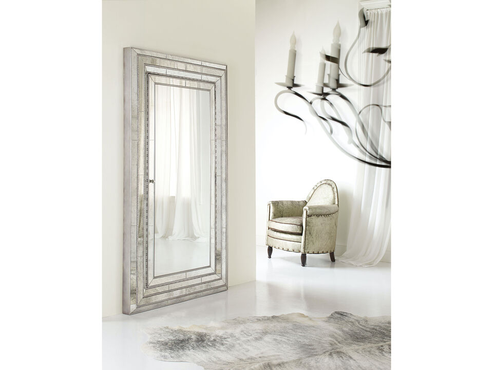 Melange Glamour Storage Floor Mirror