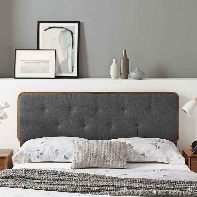 Modway - Collins Tufted King Fabric and Wood Headboard