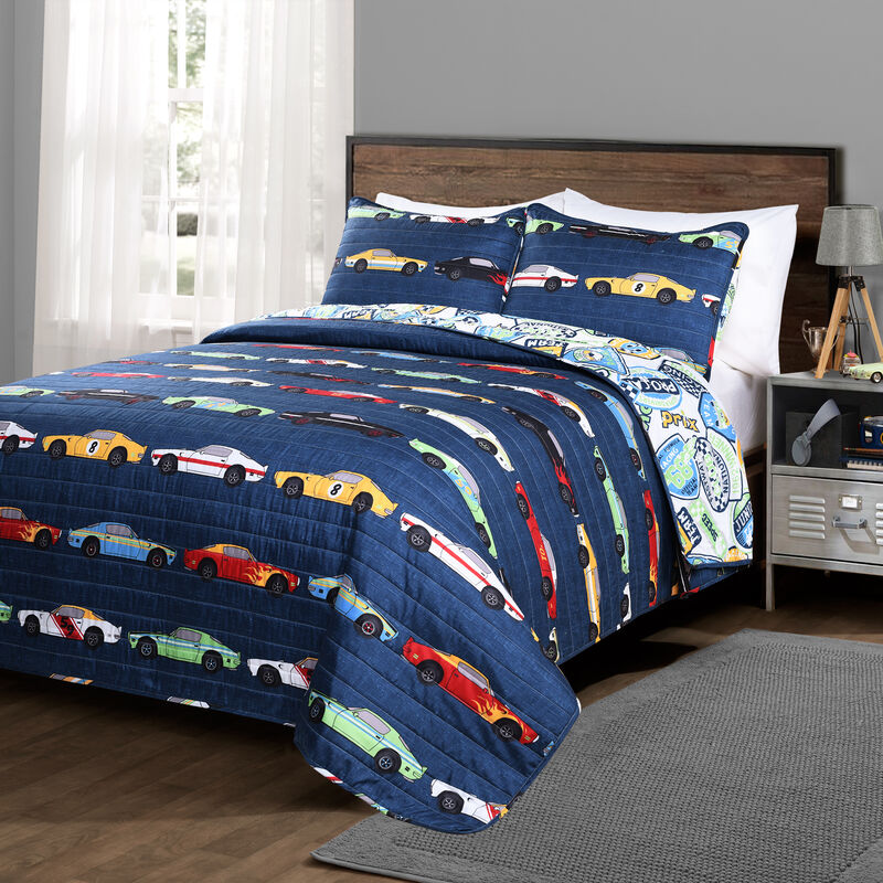 Race Cars Quilt 2Pc Set