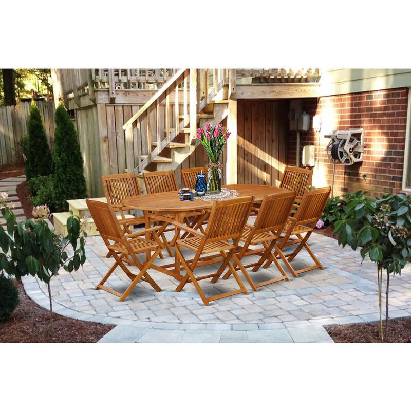 Wooden Patio Set Natural Oil