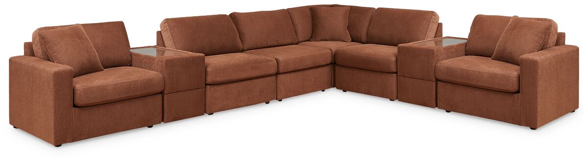 Modmax Spice 8-Piece Sectional with Storage Consoles