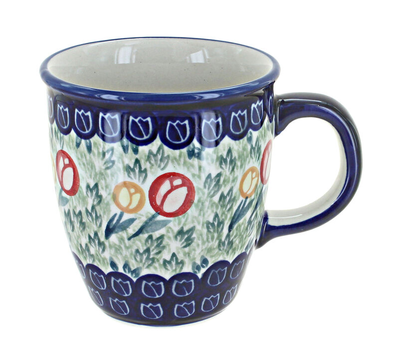 Blue Rose Polish Pottery Festive Fir Coffee Mug