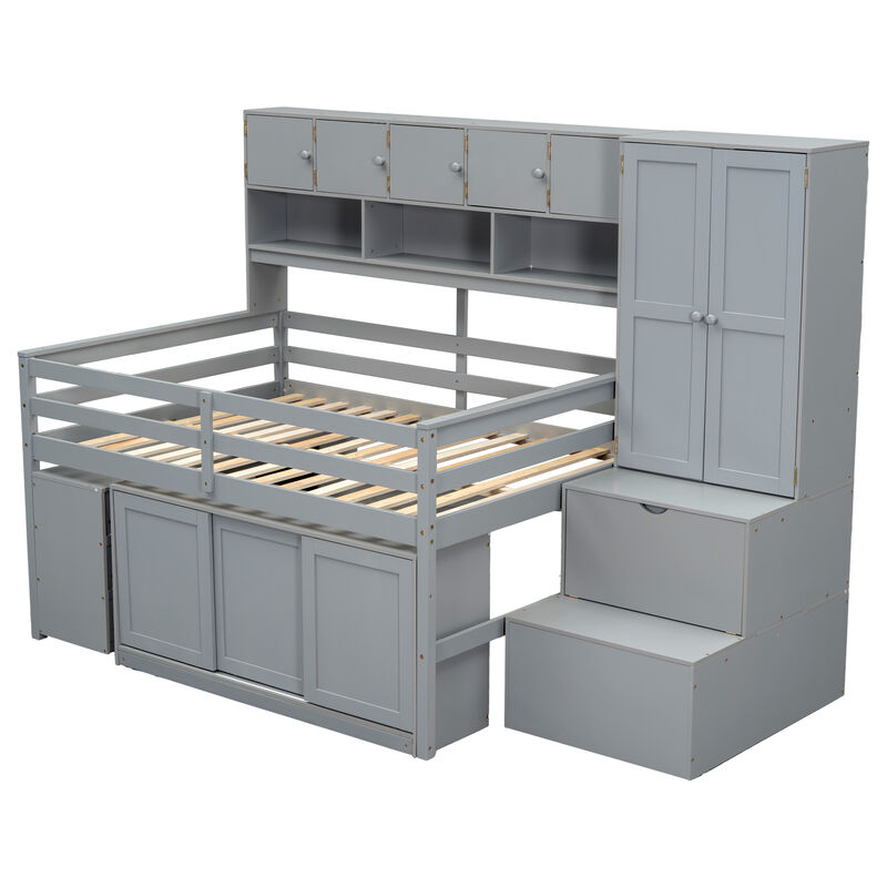 Merax Storage Loft Bed  with Desk